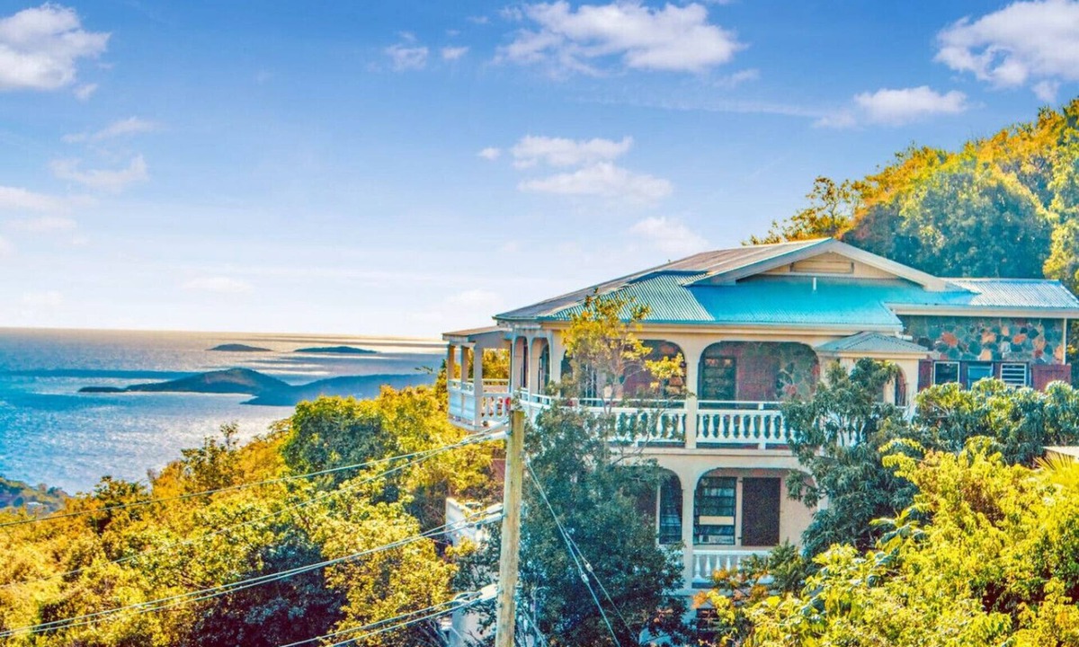 Estate Pastory House | St. John Ocean-View Stone Villa, 4BR for Families,7 Min to Cruz Bay