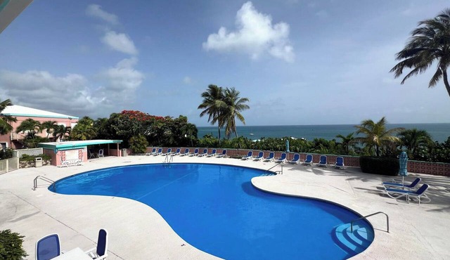 Enjoy Caribbean views from this stunning 3-bedroom, 2-bath condo with generator.