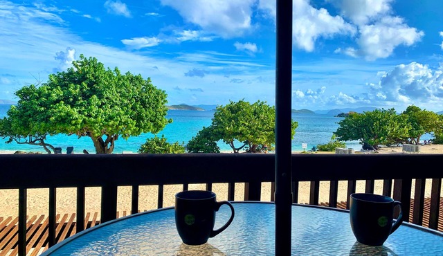 Jude's Caribbean Getaway-A205 Beachfront Sapphire BeachResort&Marina-w/GENERATOR in St Thomas
