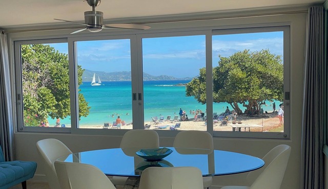 Luxury Ocean/Beachfront Condo on Sapphire Beach with the Best View! in St Thomas