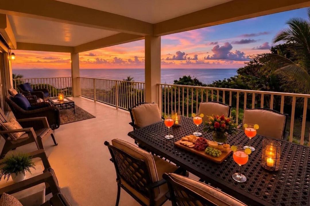 Estate Kings Quarter Apartment | Two-story villa with an ocean view from the pool